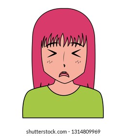 anime girl manga portrait character