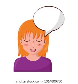 anime girl talk speech bubble