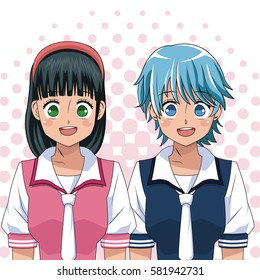 anime girls uniform college japanese
