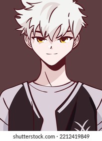 anime guy comic design vector style