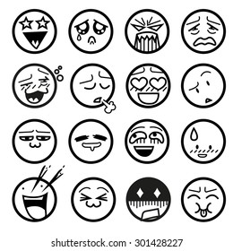 Anime icons expressions 