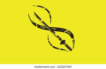 Anime japanese traditional sword illustration vector graphic svg