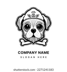 Anime Kawaii Doggy logo features a cute and lovable pup with big, expressive eyes and a charmingly cartoonish aesthetic, perfect for any dog lover