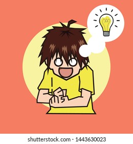 anime logo and illustration 