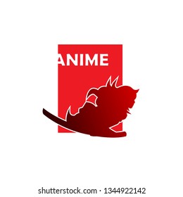 Anime Logo Vector Stock Vector (Royalty Free) 1344922142 | Shutterstock