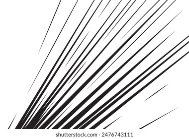 Anime And Manga Speed Action Lines Vector Illustration