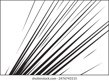 Anime And Manga Speed Action Lines Frame Vector Illustration