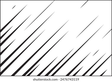 Anime And Manga Speed Action Lines Frame Vector Illustration