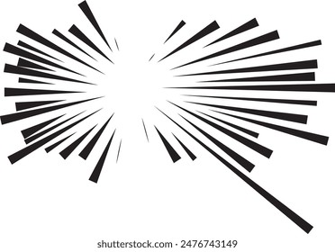 Anime und Manga Speed Action Lines Vektorillustration