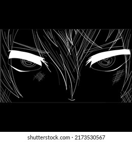 Anime poster. Manga style. Japanese cartoon Comic concept. Anime characters. Vector design for t-shirt graphics, banner, fashion prints