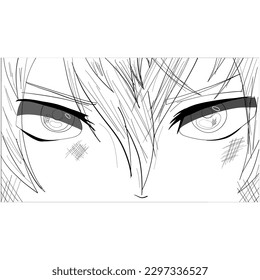 Anime poster. Manga style. Japanese cartoon Comic concept. Anime characters. Vector design for t-shirt graphics, banner, fashion prints