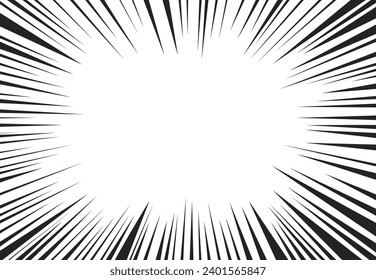 Anime Radial Black Speed Line Background