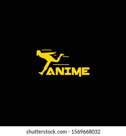 Anime Run Logo Design And Stock