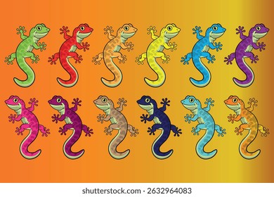 anime seamless of cartoon Lizard made in cirebon, west java indonesia.