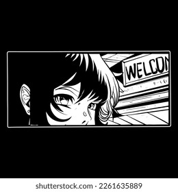 Anime Style Artwork T-Shirt Graphic Vector 
