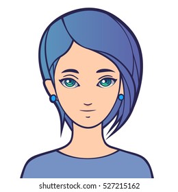 anime style girl character 