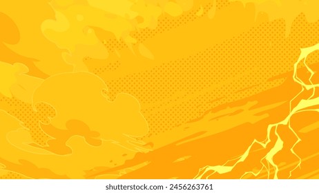 Anime style lightning effect background_yellow_16:9