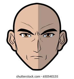 anime style male character head