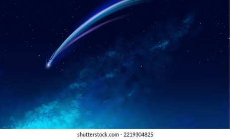 anime style night sky vector