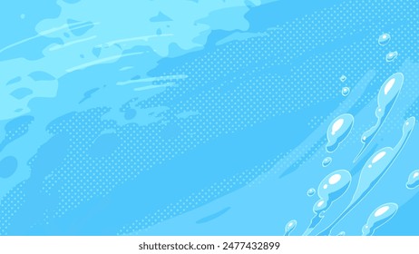 Anime style water effect background_light blue_16:9