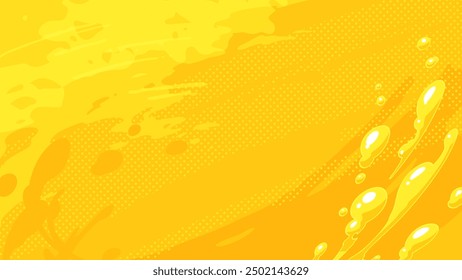 Anime style water effect background_yellow_16:9