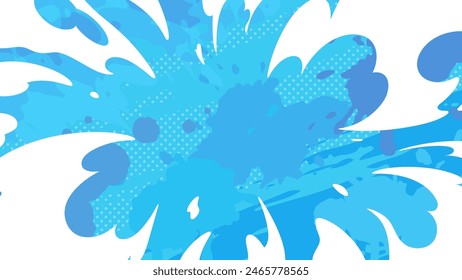 Anime style water explosion effect background_16:9