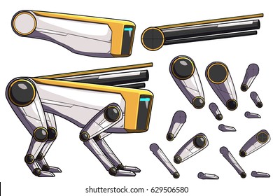 Super héroe anime - Enemigo / Monstruo. Un diseño de personaje de arte vectorial listo para la animación - todas las extremidades o partes del cuerpo son totalmente personalizables.