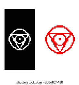 Anime symbol vector design in fullmetal alchemist anime pixel art style