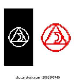 Anime symbol vector design in fullmetal alchemist anime pixel art style