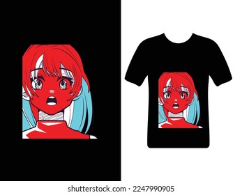 anime t shirt design for print or march store.best t shirt design abstract or vintage