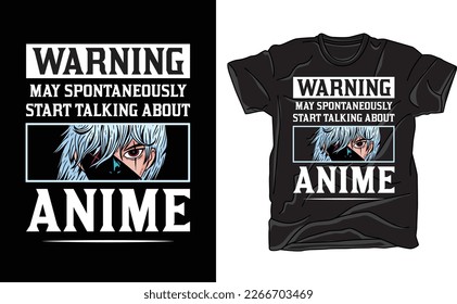 Anime T shirt Design Vector svg