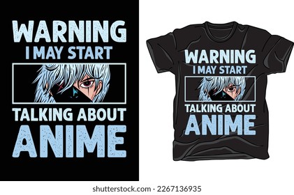 Anime T shirt Design Vector svg