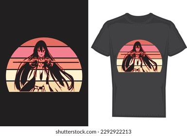 Anime T-Shirt Design, Anime Vector, Anime Eps