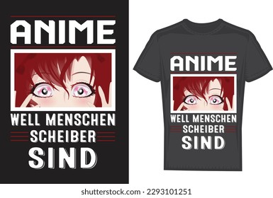 Anime T-Shirt Design, Anime Vector, Anime Eps