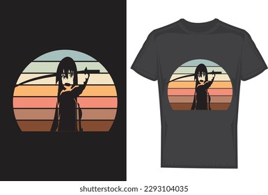 Anime T-Shirt Design, Anime Vector, Anime Eps