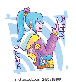 un Vector de anime de arte japonés