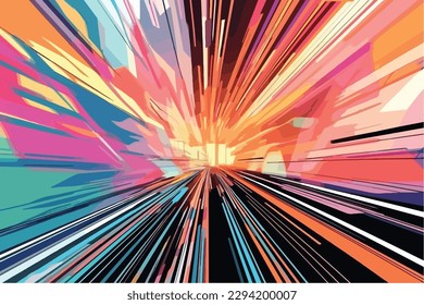 Anime vector speed line background. Anime illustration