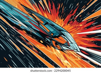 Anime vector speed line background. Anime illustration
