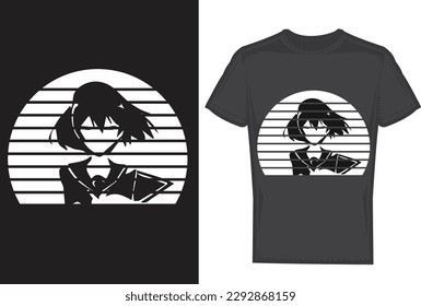 Anime Vector T Shirt Design, Anime T Shirt Graphic