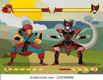 anime warriors fighting videogame
