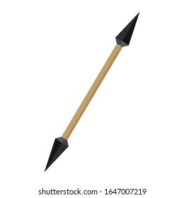 ilustración vectorial del logotipo de arma animada. hoja, espada, kunai, plantilla de diseño del logotipo de flecha. Logo de la espada.