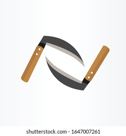 anime weapon logo vector illustration. blade, sword, kunai, arrow logo design template. sword logo.