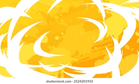 Arrière-plan d'effet de barre oblique de style animée illustration_yellow_16:9