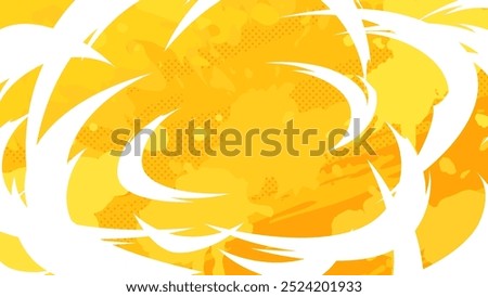 Anime-style slash effect background illustration_yellow_16:9