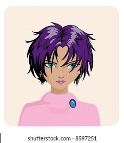 an anime-styled girl