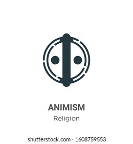 Animism glyph icon vector on white background. Flat vector animism icon symbol sign from modern religion collection for mobile concept and web apps design.
