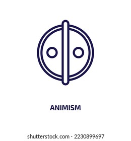 animism icon from religion collection. Thin linear animism, collection, cartoon outline icon isolated on white background. Line vector animism sign, symbol for web and mobile