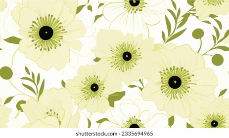 Arte vectorial de flor anima sin fisuras