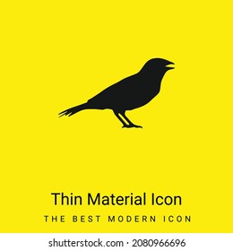 Anis Bird Shape minimal bright yellow material icon