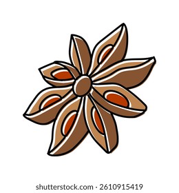 anise food herb color icon vector. anise food herb sign. isolated symbol illustration